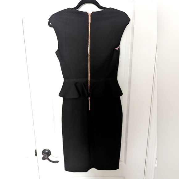 Ted Baker Nadaed Structured Black Work Dress - Picture 2 of 4